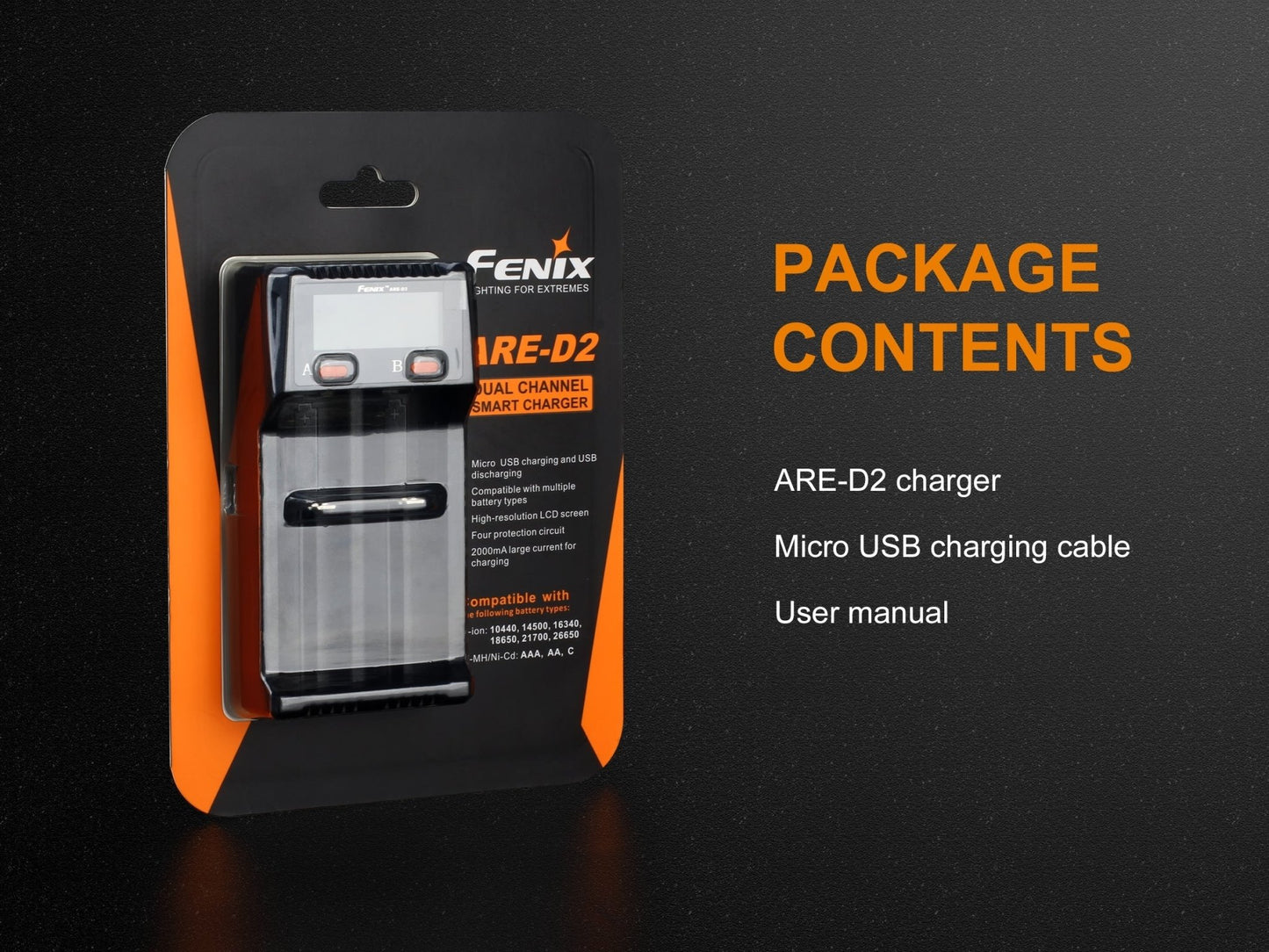 Fenix ARE - D2 Dual Channel Smart Battery Charger - Angler's Pro Tackle & Outdoors