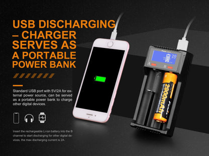 Fenix ARE - D2 Dual Channel Smart Battery Charger - Angler's Pro Tackle & Outdoors