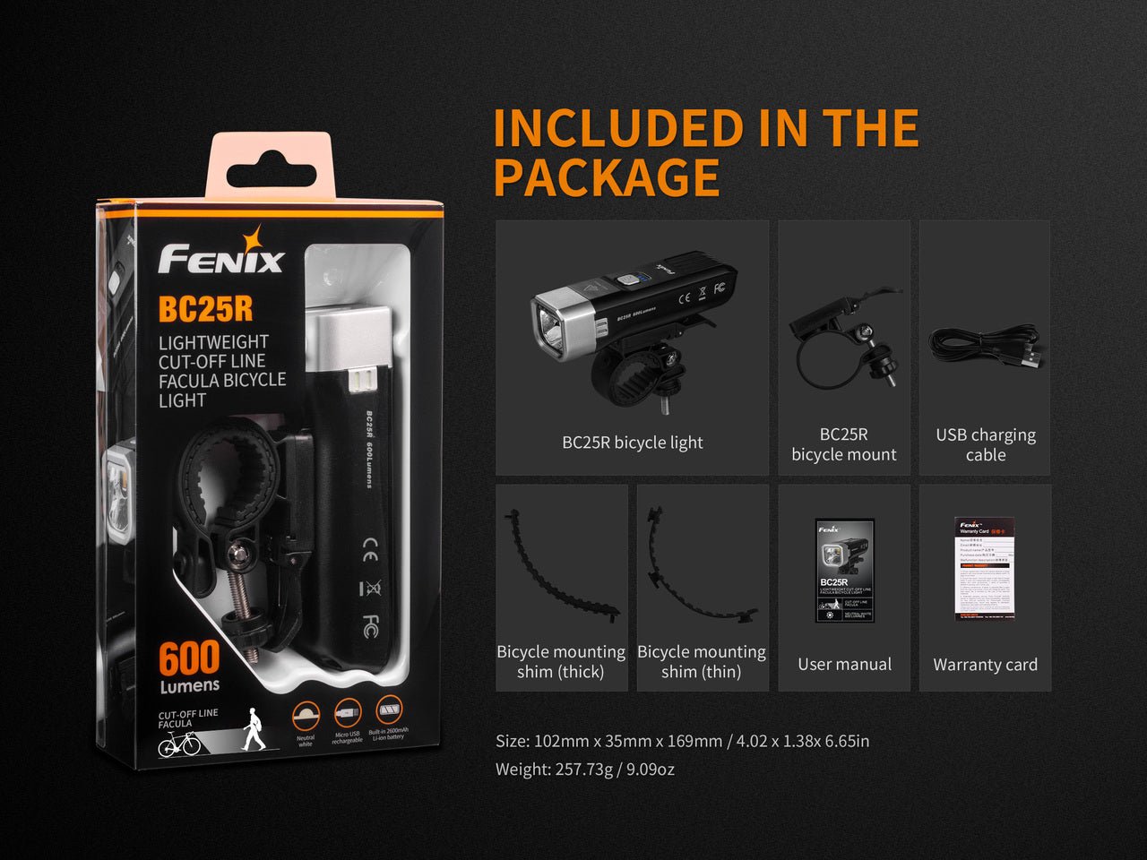 Fenix BC25R LED Bike Light - Angler's Pro Tackle & Outdoors