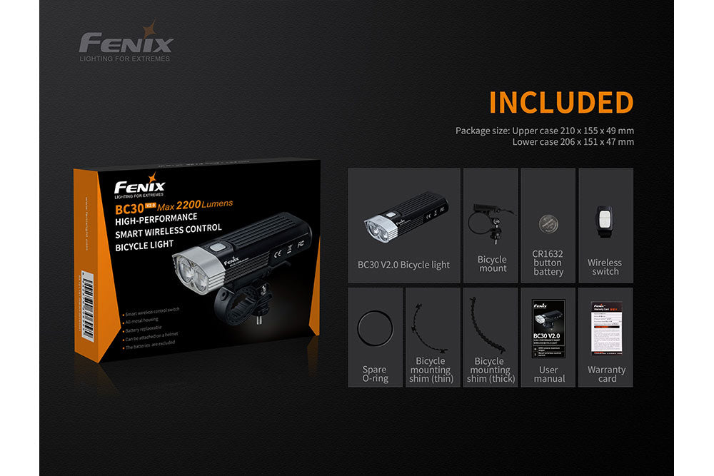 Fenix BC30 V2 LED Bike Light - Angler's Pro Tackle & Outdoors