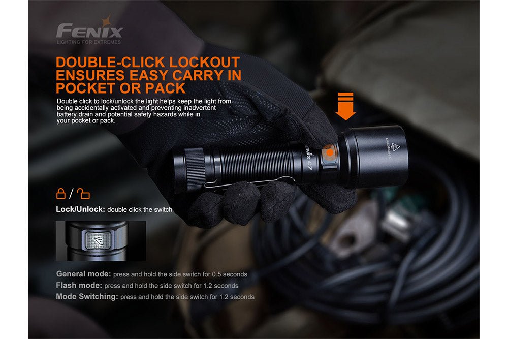 Fenix C7 High-performance Rechargeable LED Flashlight - 3000 Lumens - Angler's Pro Tackle & Outdoors