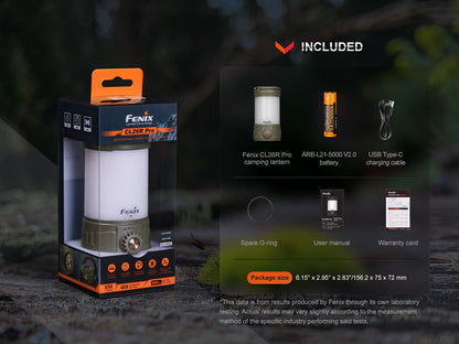 Fenix CL26R PRO High Performance LED Rechargeable Camping Lantern - Angler's Pro Tackle & Outdoors