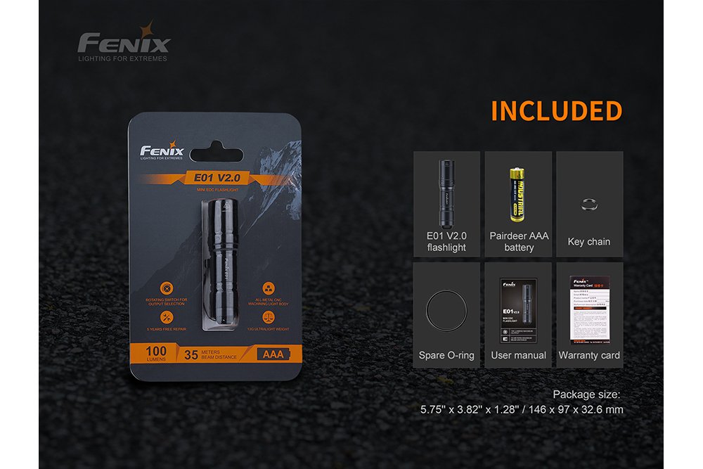 Fenix E01 V2.0 AAA LED Flashlight - Angler's Pro Tackle & Outdoors