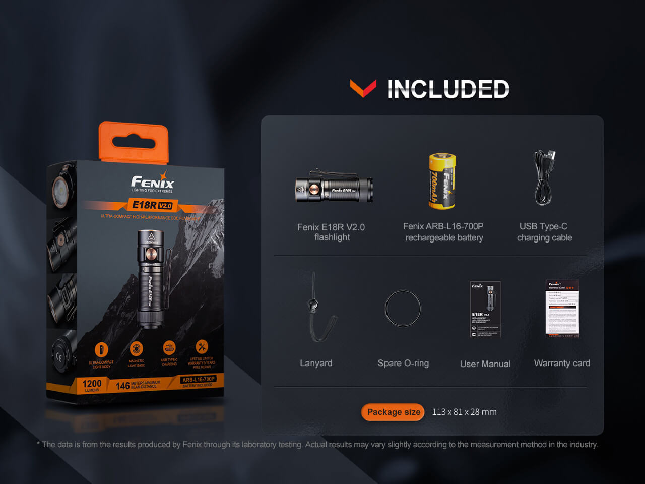 Fenix E18R V2 Rechargeable LED Flashlight - Angler's Pro Tackle & Outdoors