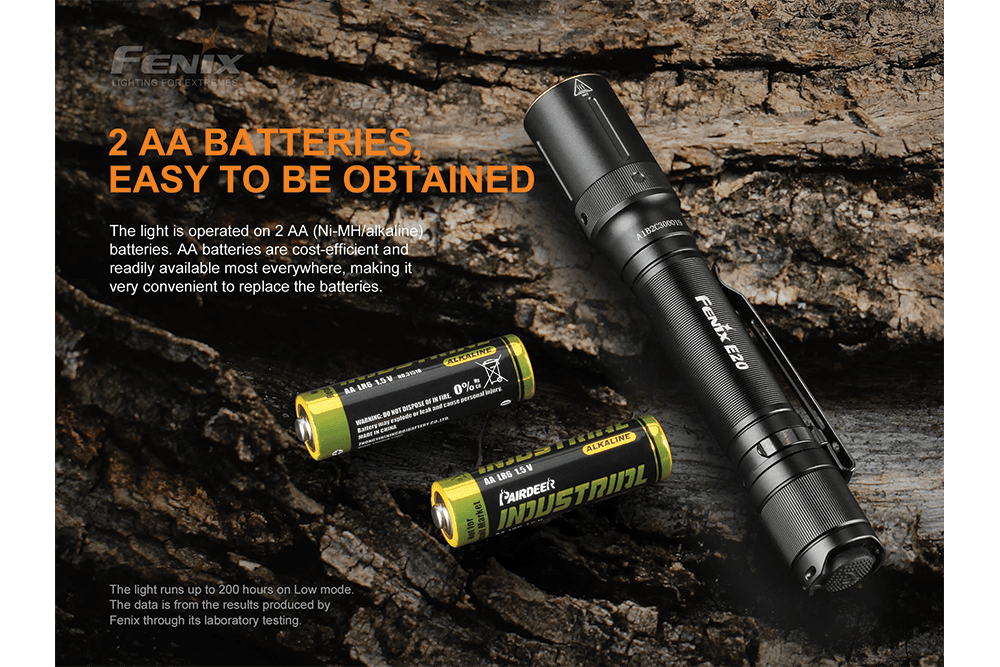 Fenix E20 V2.0 EDC Flashlight - 350 Lumens - Angler's Pro Tackle & Outdoors