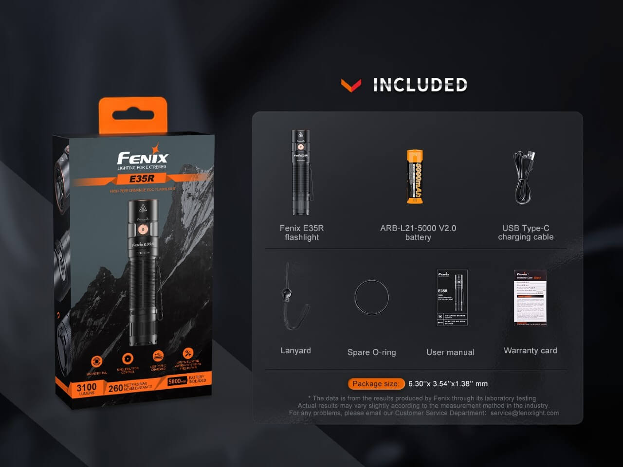 Fenix E35R High - Performance Rechargeable LED Flashlight - Angler's Pro Tackle & Outdoors