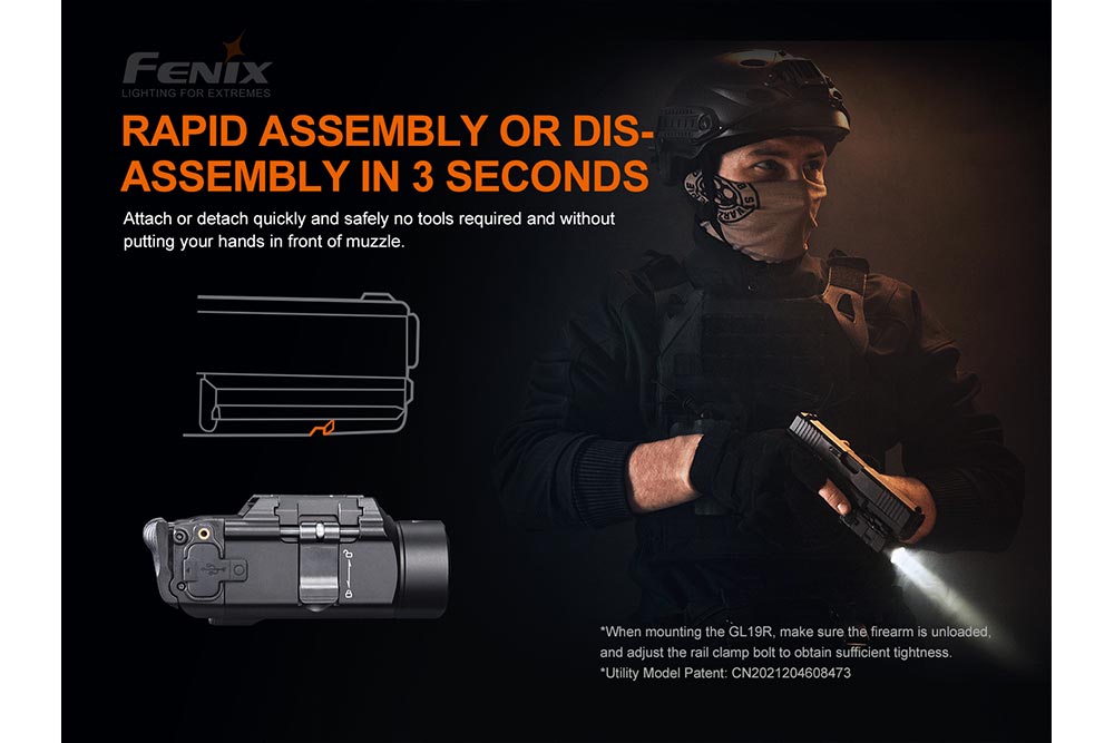 Fenix GL19R Rechargeable Tactical Light - 1200 Lumens - Angler's Pro Tackle & Outdoors