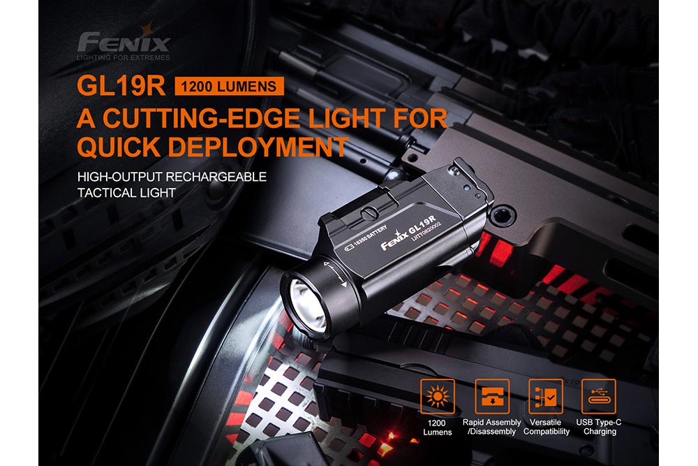 Fenix GL19R Rechargeable Tactical Light - 1200 Lumens - Angler's Pro Tackle & Outdoors