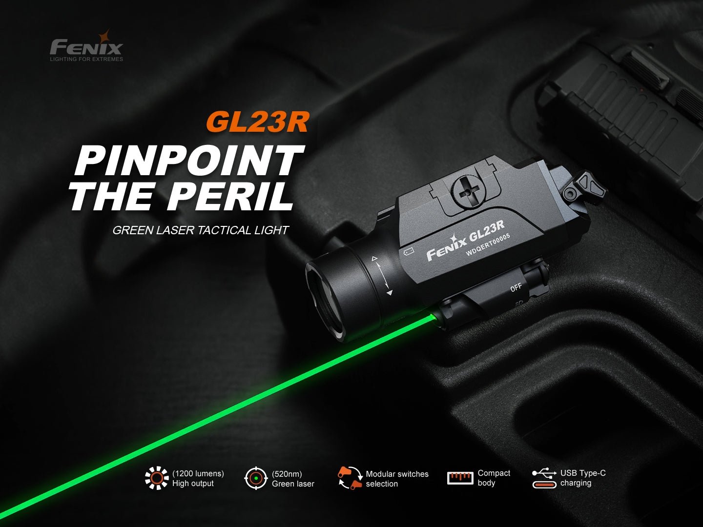 Fenix GL23R Green Laser Tactical Light - Angler's Pro Tackle & Outdoors