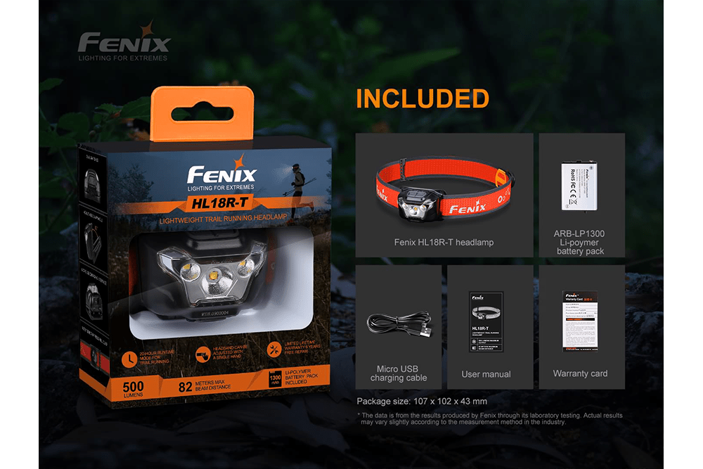 Fenix HL18R-T Lightweight Rechargeable LED Headlamp - 500 Lumens - Angler's Pro Tackle & Outdoors