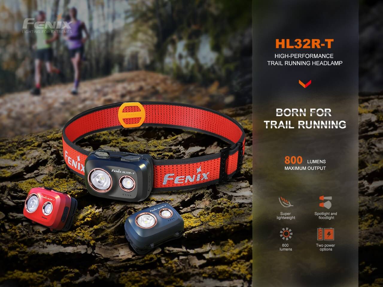 Fenix HL32R-T Trail Running LED Headlamp - 800 Lumens - Angler's Pro Tackle & Outdoors