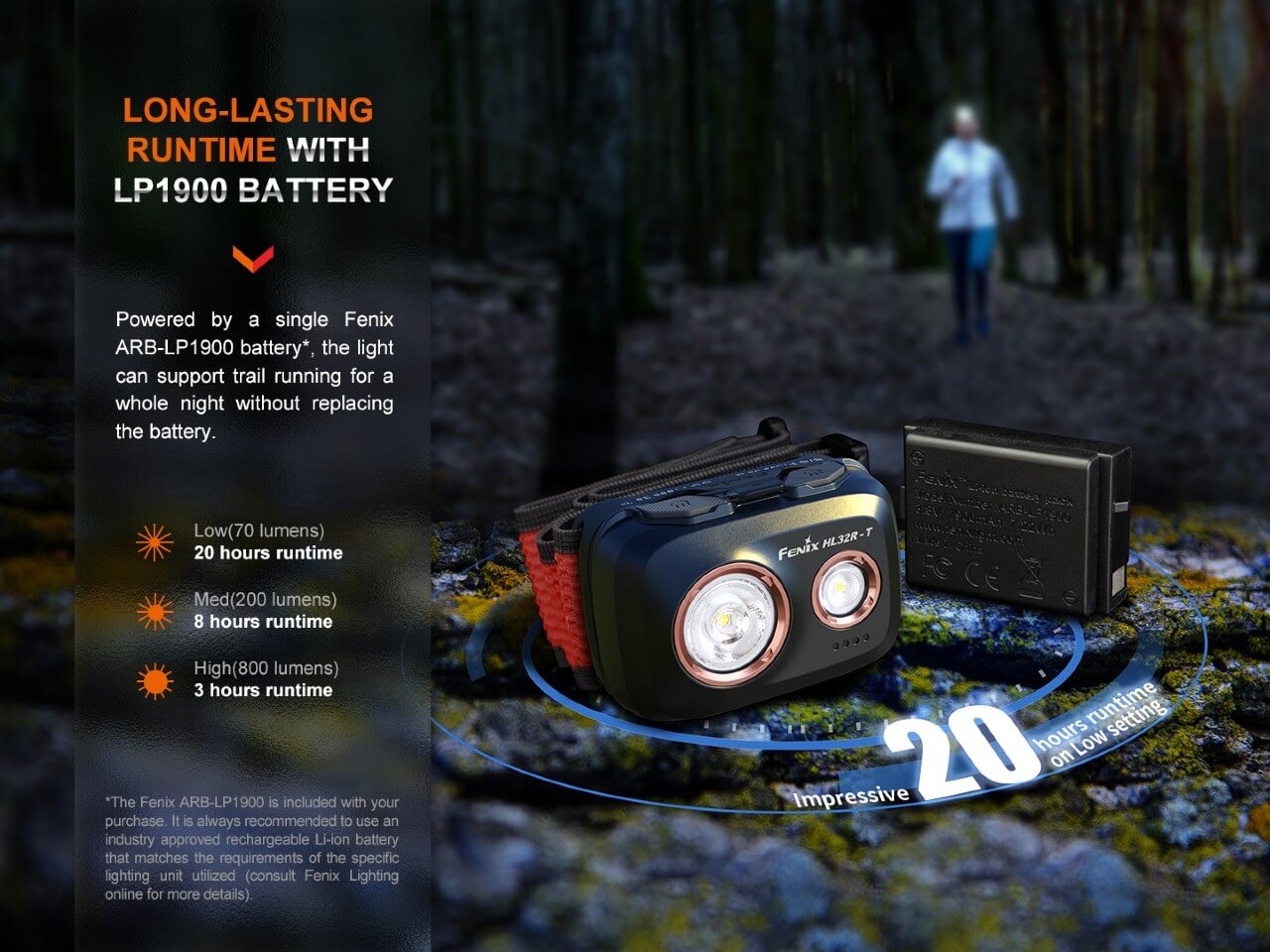 Fenix HL32R-T Trail Running LED Headlamp - 800 Lumens - Angler's Pro Tackle & Outdoors