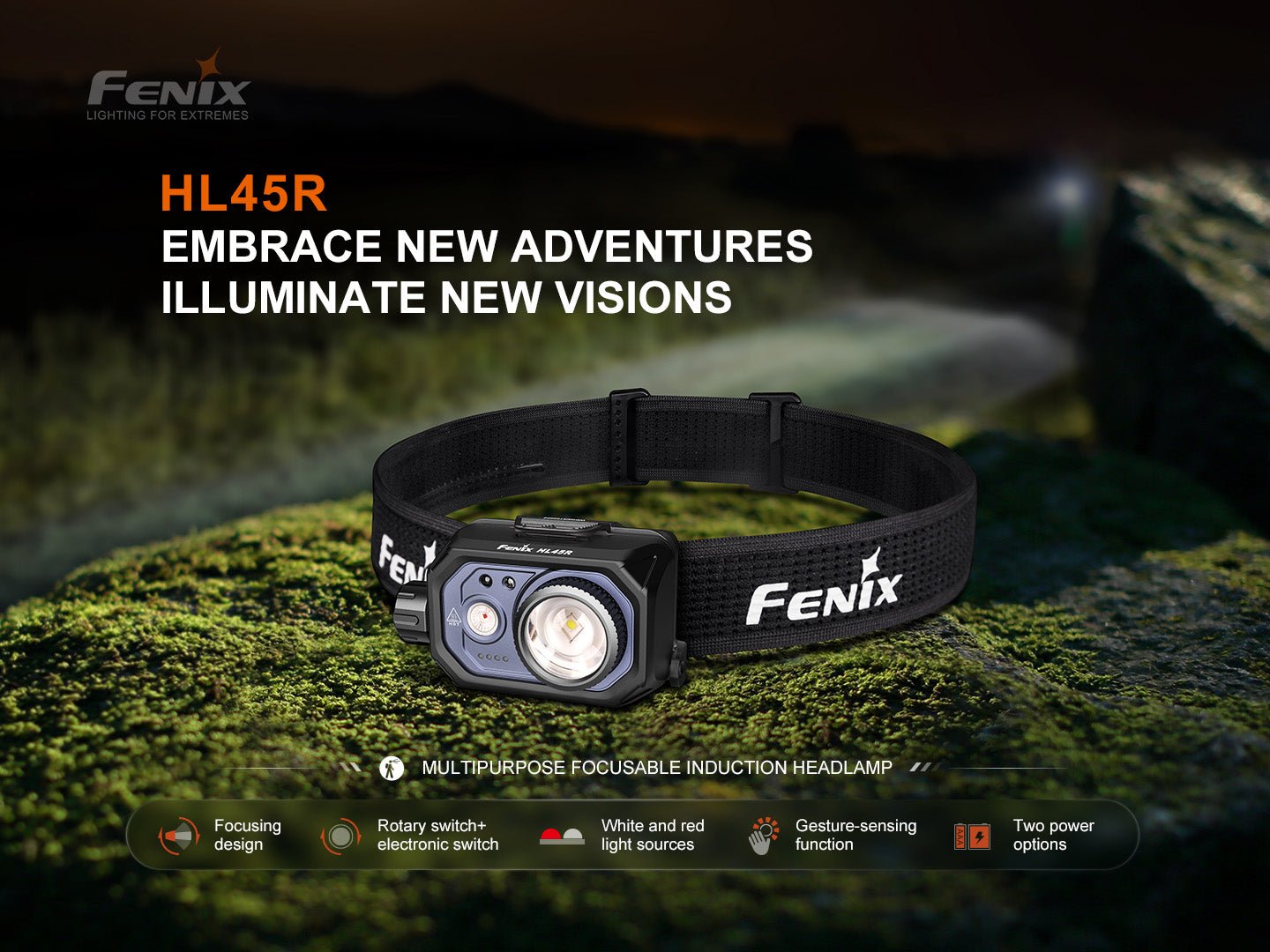 Fenix HL45R Rechargeable Focusing Gesture - Sensing Headlamp - Angler's Pro Tackle & Outdoors