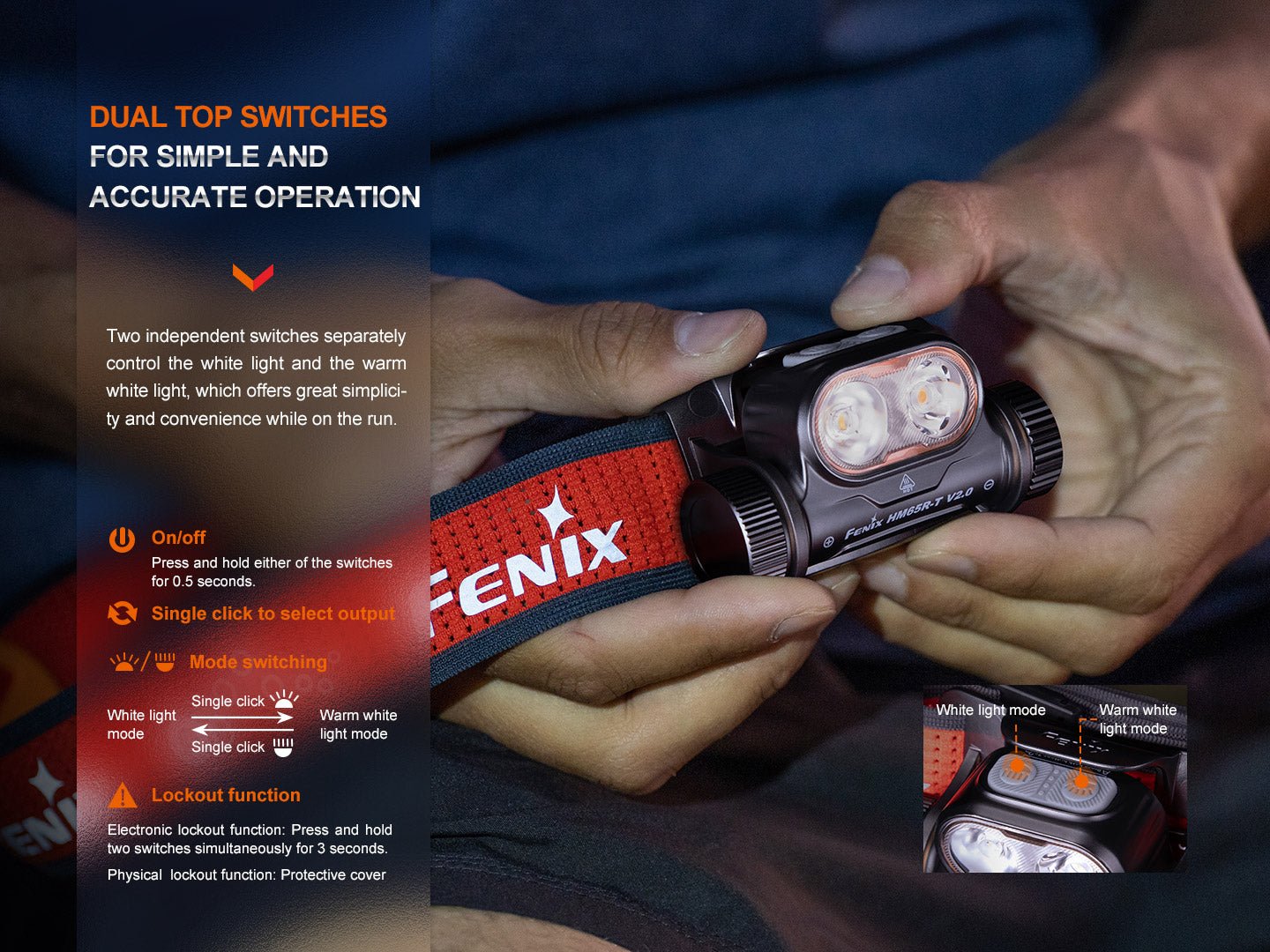 Fenix HM65R - T V2 Rechargeable Lightweight Trail Running Headlamp - Angler's Pro Tackle & Outdoors