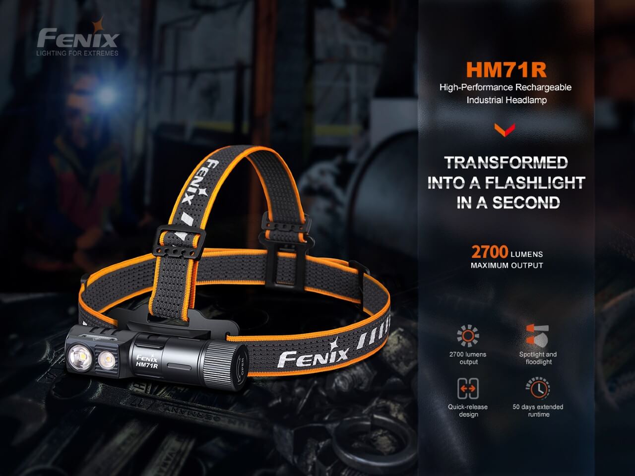 Fenix HM71R Rechargeable Industrial LED Headlamp - Angler's Pro Tackle & Outdoors