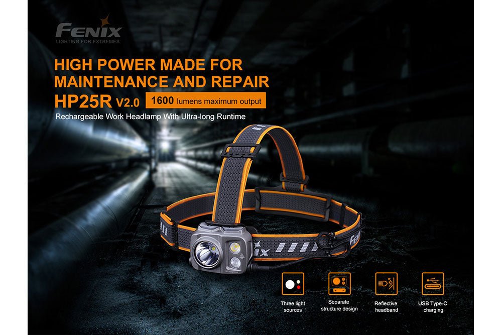 Fenix HP25R V2.0 Headlamp - 1600 Lumens - Angler's Pro Tackle & Outdoors