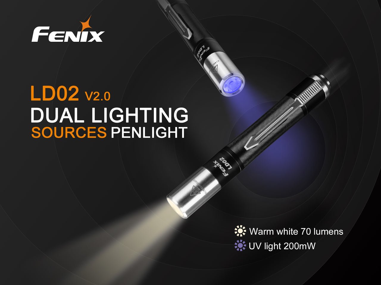 Fenix LD02 V2.0 EDC LED Penlight with UV Lighting - Angler's Pro Tackle & Outdoors