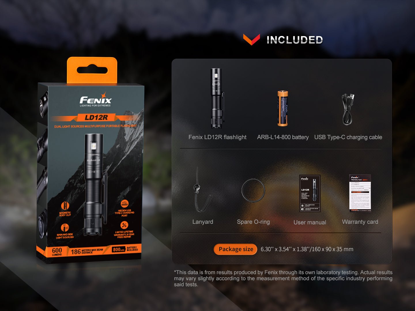 Fenix LD12R Dual Light Flashlight - 600 Lumens - Angler's Pro Tackle & Outdoors