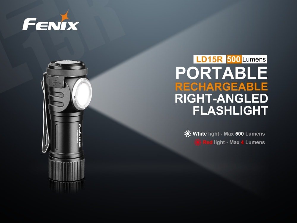 Fenix LD15R Right-Angled Rechargeable LED Flashlight - Angler's Pro Tackle & Outdoors