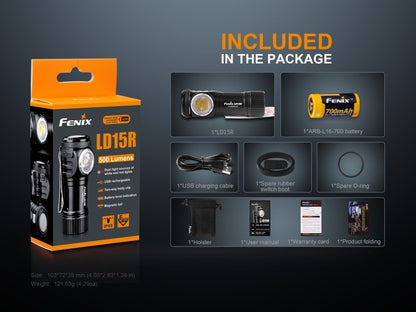 Fenix LD15R Right-Angled Rechargeable LED Flashlight - Angler's Pro Tackle & Outdoors