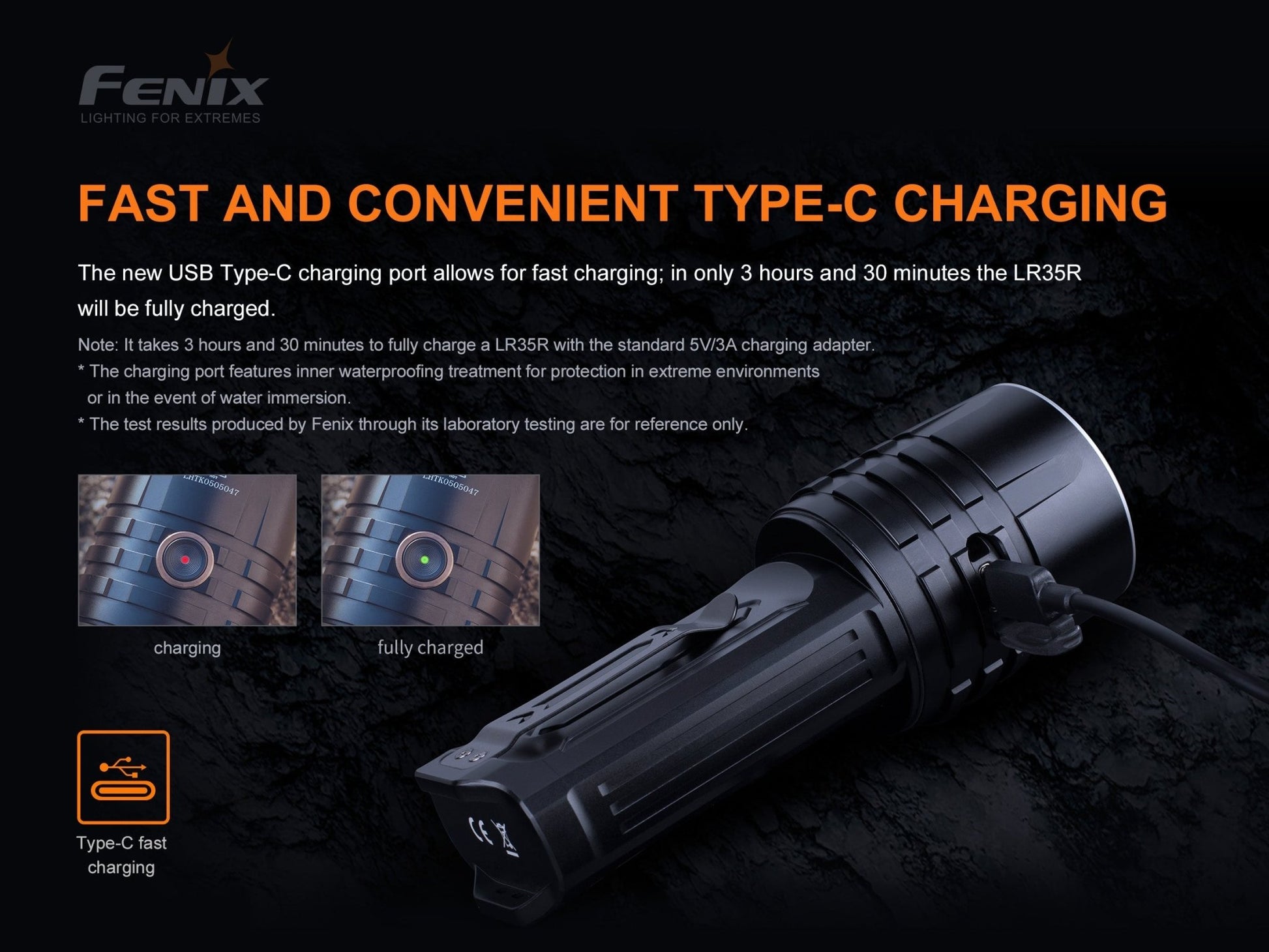 Fenix LR35R Rechargeable LED Flashlight - 10,000 Lumens - Angler's Pro Tackle & Outdoors