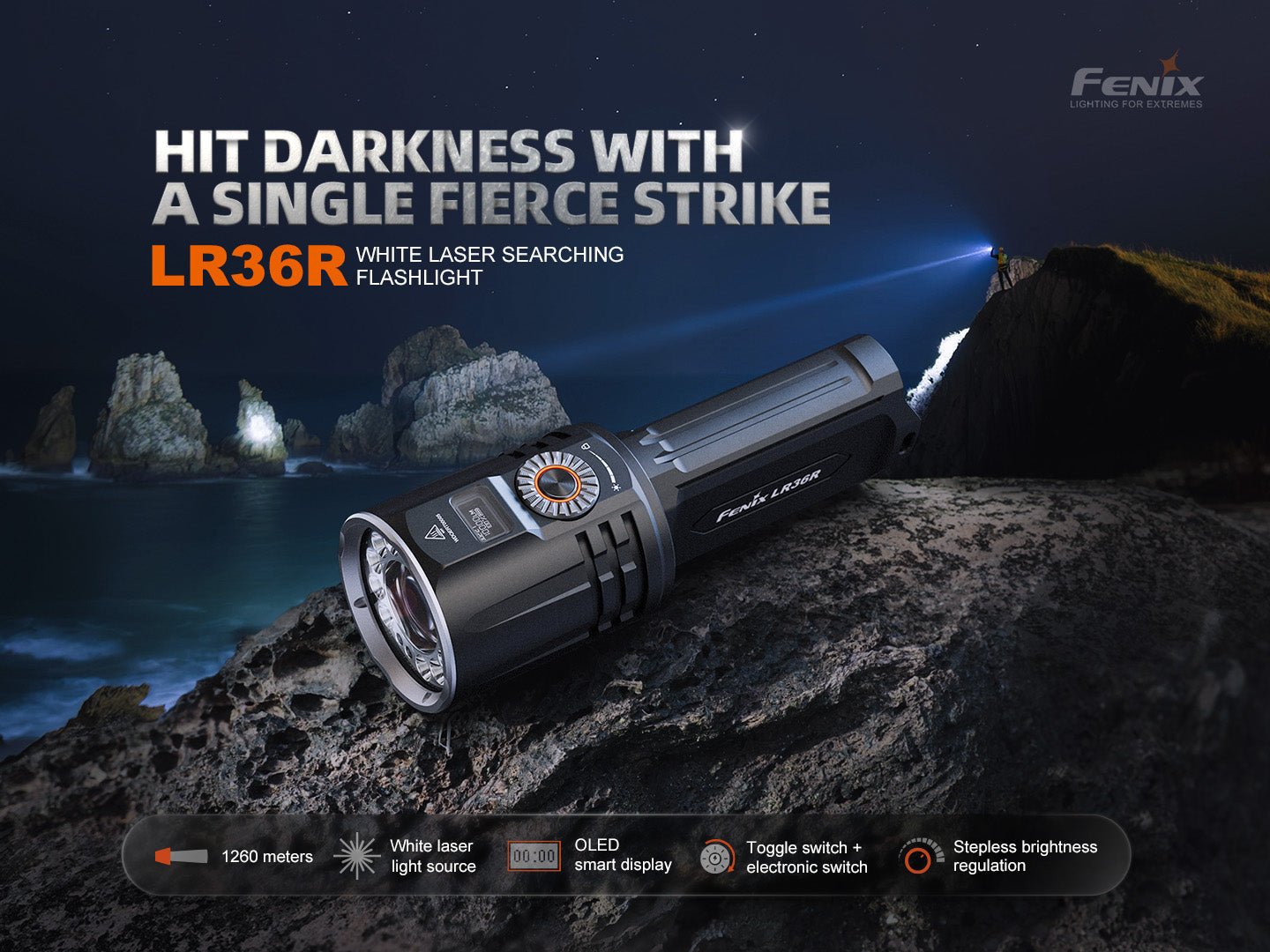 Fenix LR36R White Laser Searching Flashlight - Angler's Pro Tackle & Outdoors