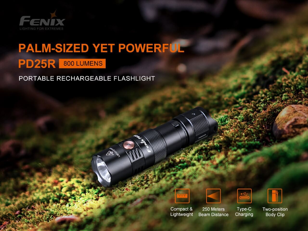 Fenix PD25R Rechargeable LED Flashlight - Angler's Pro Tackle & Outdoors