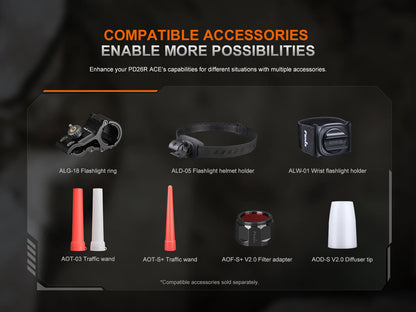 Fenix PD26R ACE Multi - Mode Compact Tactical Flashlight - Angler's Pro Tackle & Outdoors