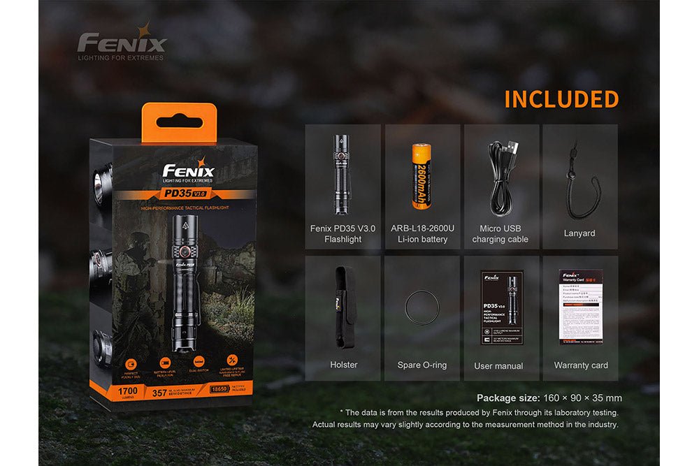 Fenix PD35 V3.0 Everyday Carry Flashlight - 1700 Lumens - Angler's Pro Tackle & Outdoors