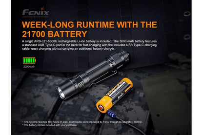 Fenix PD36 TAC Tactical Flashlight - 3000 Lumens - Angler's Pro Tackle & Outdoors