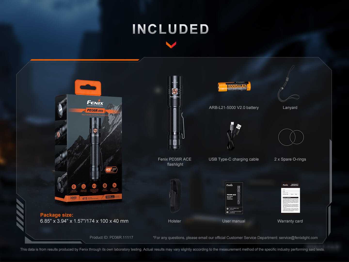 Fenix PD36R ACE Customizable Multi - Mode Flashlight - Angler's Pro Tackle & Outdoors