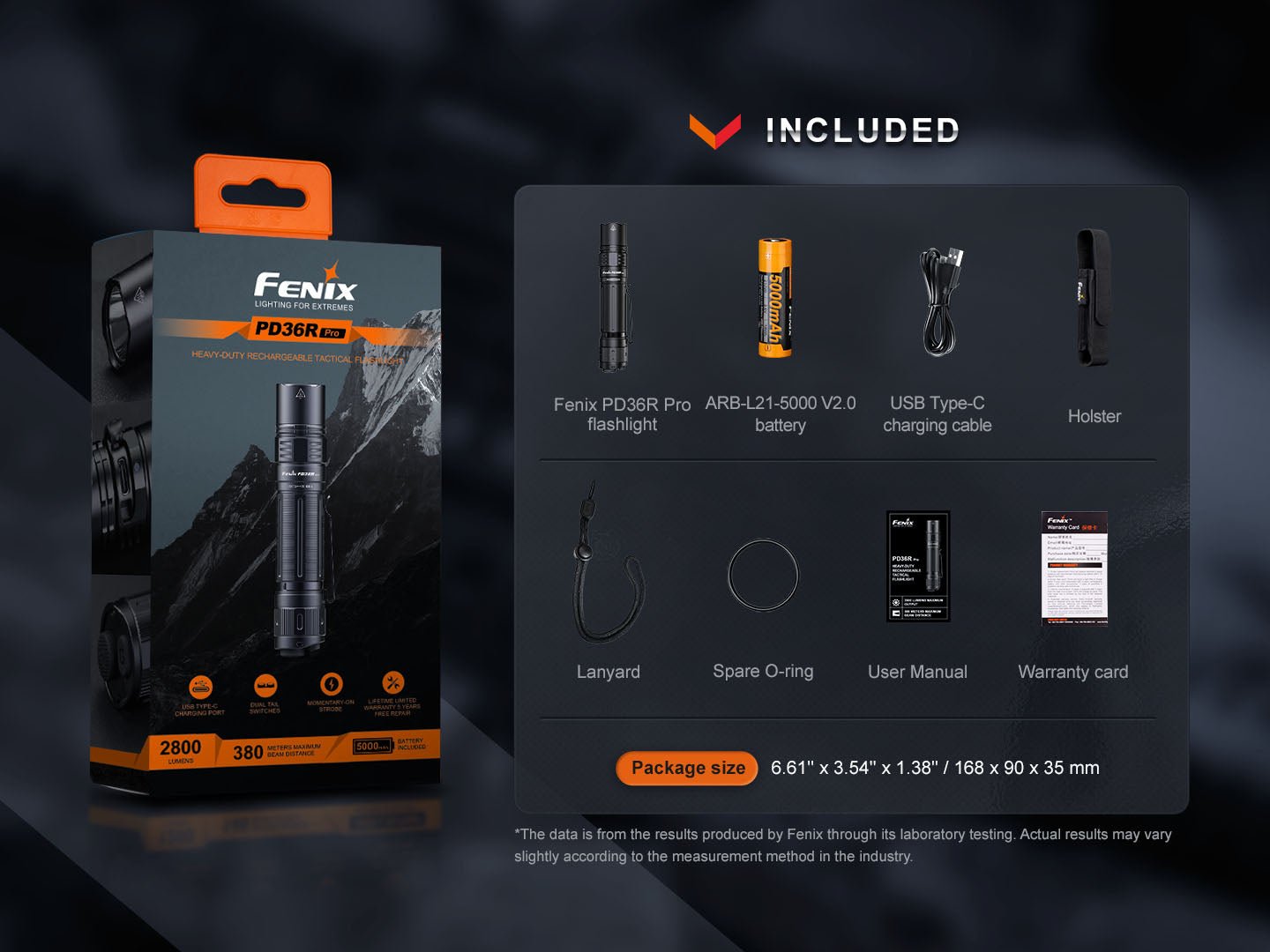 Fenix PD36R Pro 2800 Lumen Flashlight + Free E03Rv2 (optional) - Angler's Pro Tackle & Outdoors