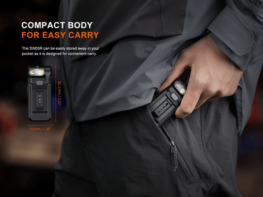 Fenix SW05R Multipurpose Clip - On Light with Red or UV Output - Angler's Pro Tackle & Outdoors