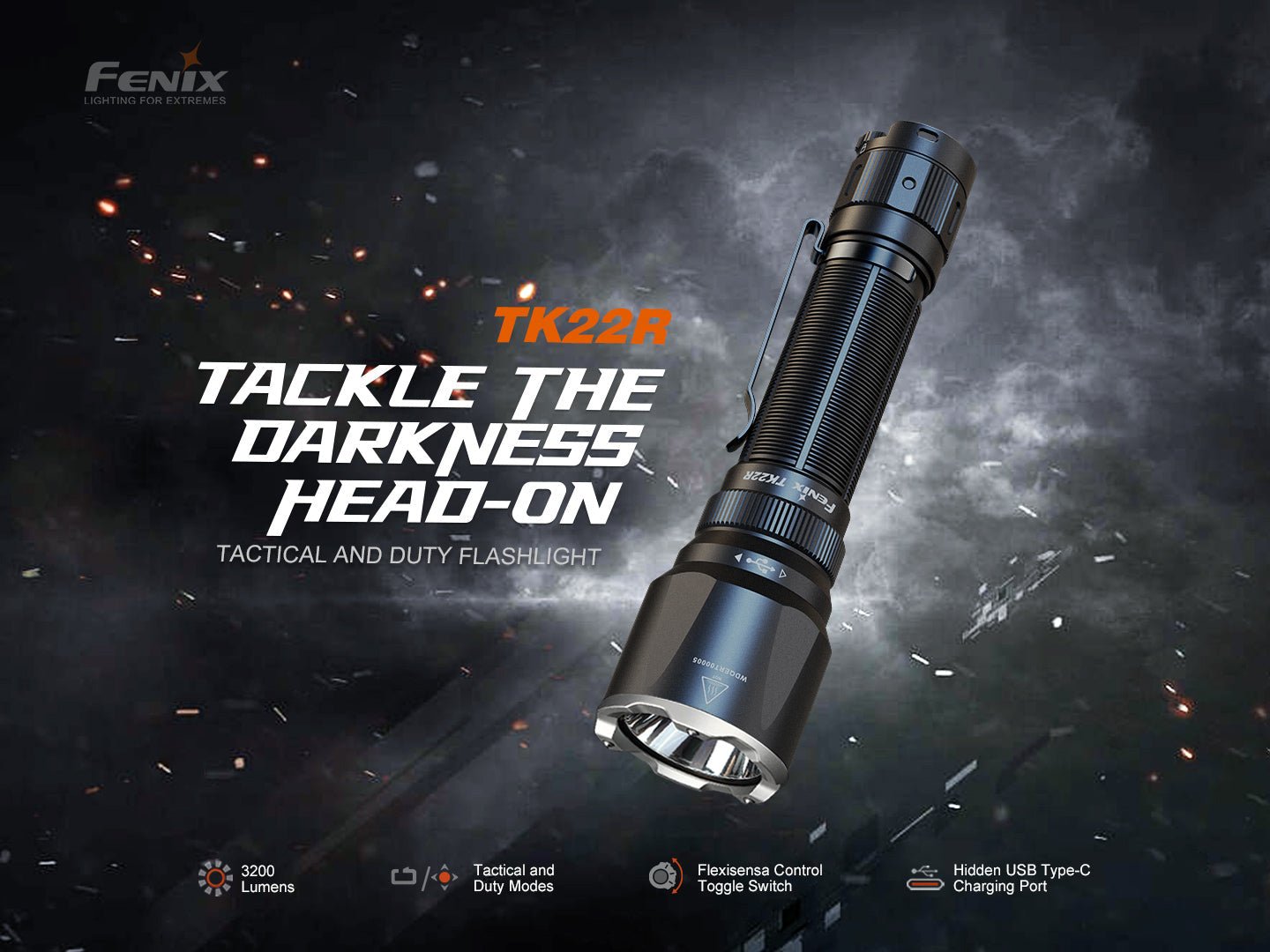 Fenix TK22R Rechargeable Tactical & Duty Flashlight - Angler's Pro Tackle & Outdoors