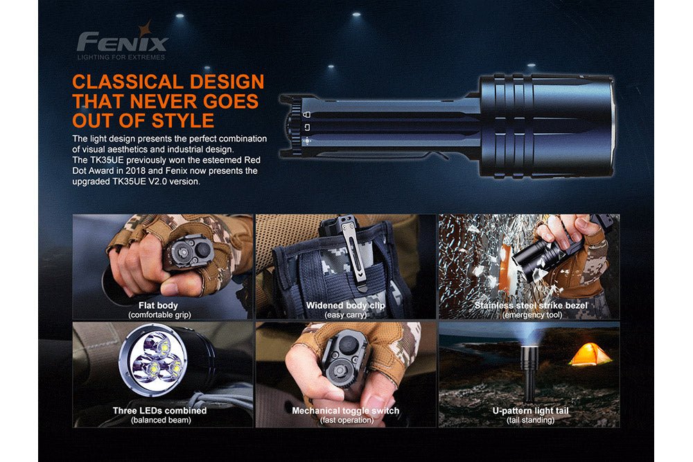 Fenix TK35UE V2.0 Flashlight - 5000 Lumens - Angler's Pro Tackle & Outdoors