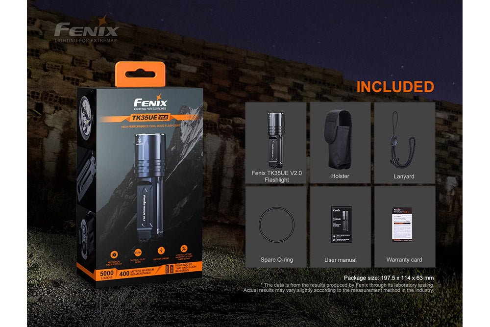 Fenix TK35UE V2.0 Flashlight - 5000 Lumens - Angler's Pro Tackle & Outdoors