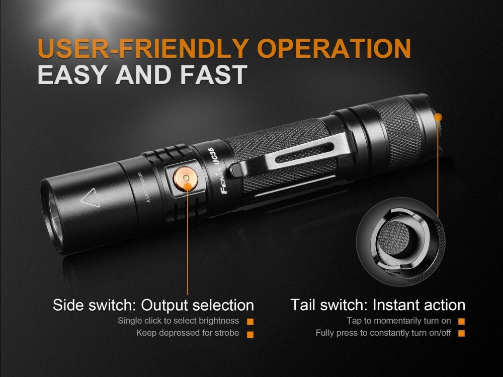 Fenix UC35 V2.0 LED Rechargeable EDC Flashlight - Angler's Pro Tackle & Outdoors