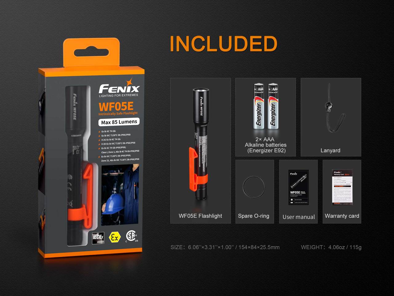 Fenix WF05E Intrinsically Safe Flashlight - Angler's Pro Tackle & Outdoors