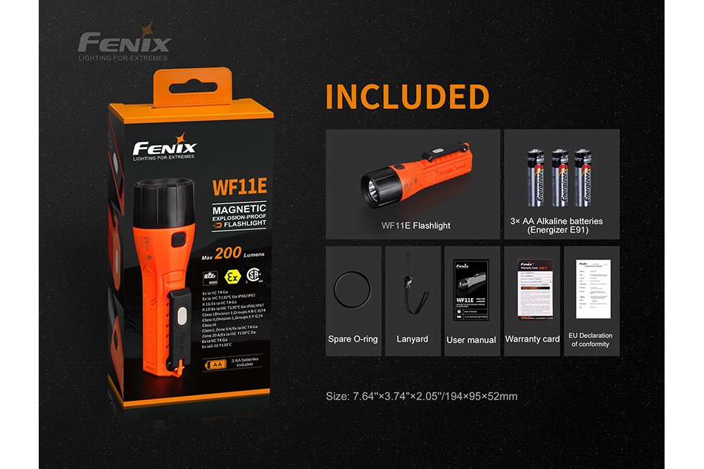 Fenix WF11E Intrinsically Safe Flashlight - Angler's Pro Tackle & Outdoors