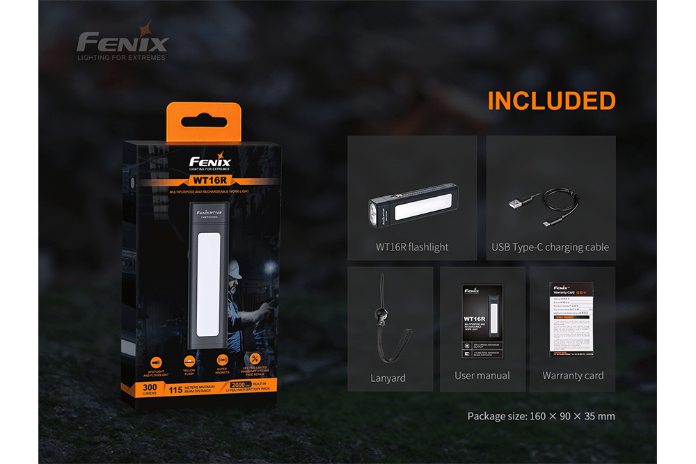 Fenix WT16R Rechargeable Work Light - Angler's Pro Tackle & Outdoors