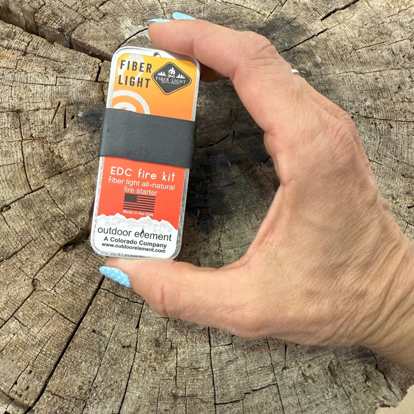 Outdoor Element Fiber Light EDC Fire Kit