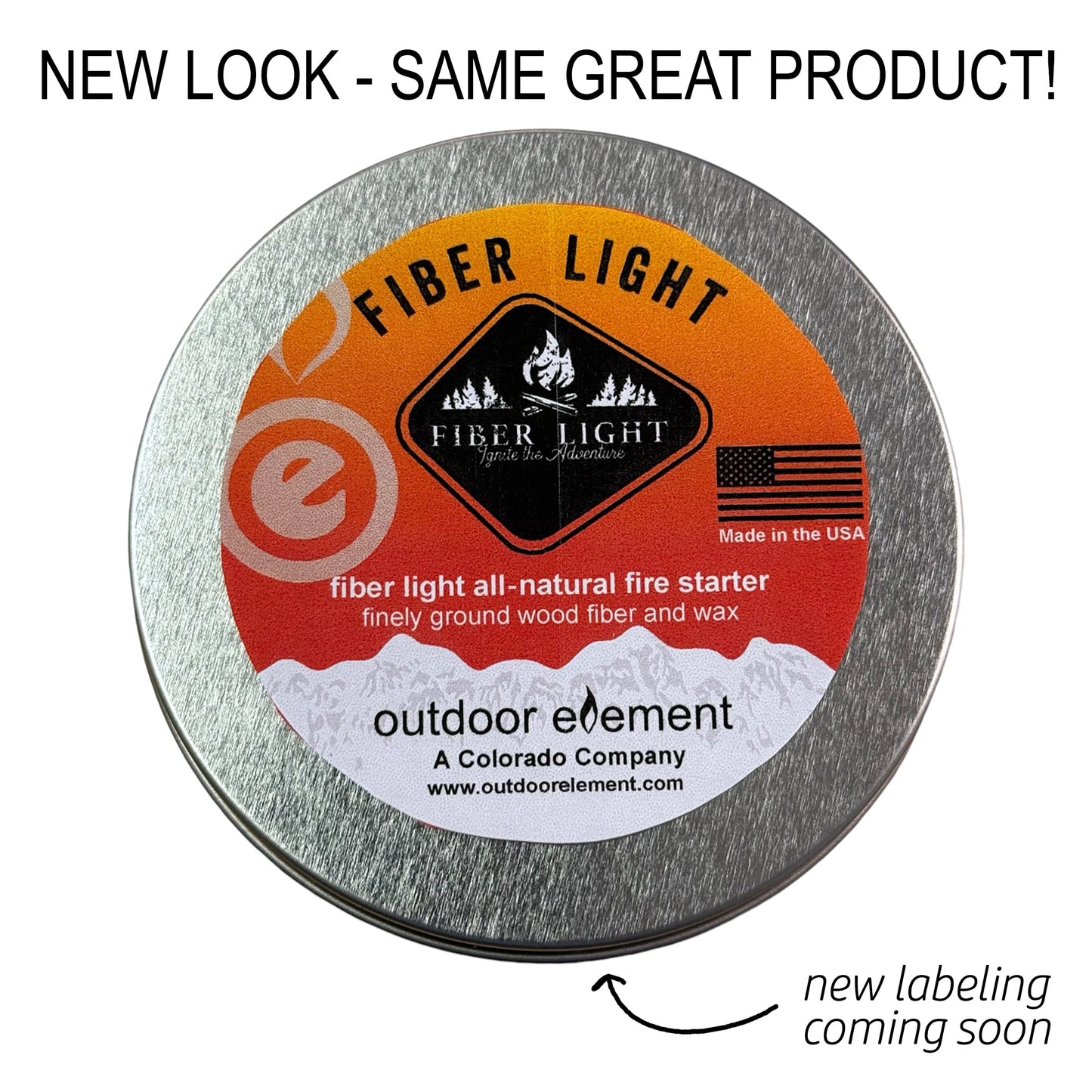 Outdoor Element Fiber Light Original (round tin)