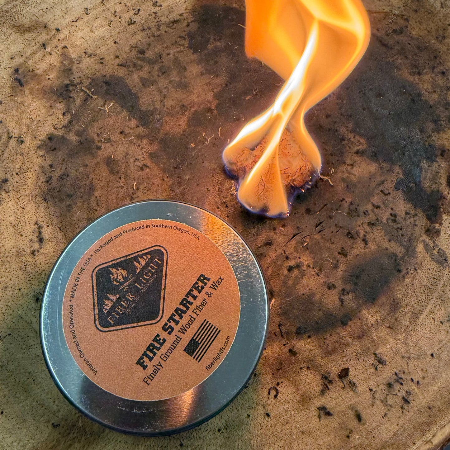 Outdoor Element Fiber Light Original (round tin)