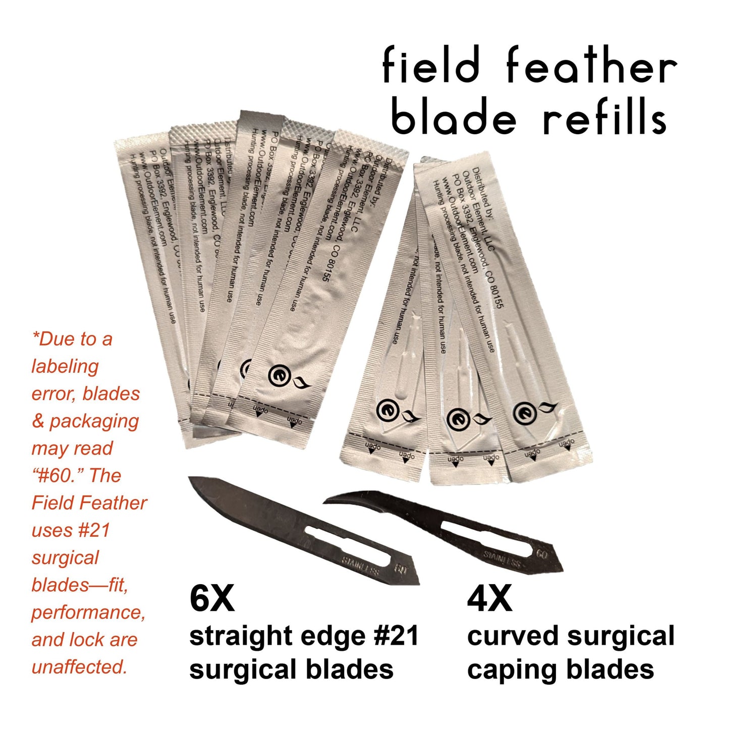 Hunting Surgical Blade Replacements 10pkOutdoor Element