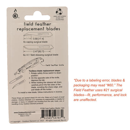 Hunting Surgical Blade Replacements 10pkOutdoor Element