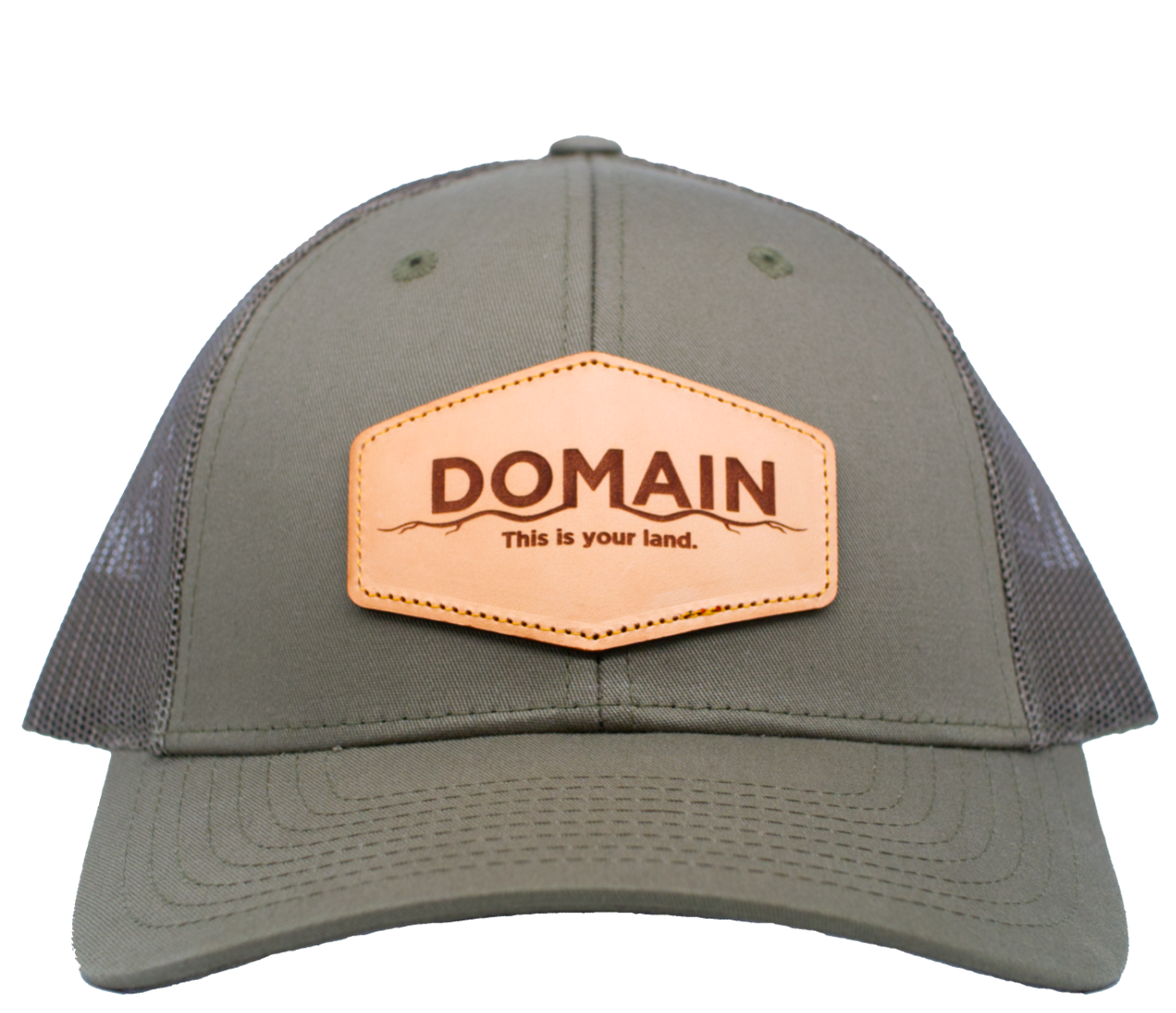 Domain Outdoor Leather Patch Hat - Green