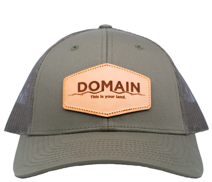 Domain Outdoor Leather Patch Hat - Green
