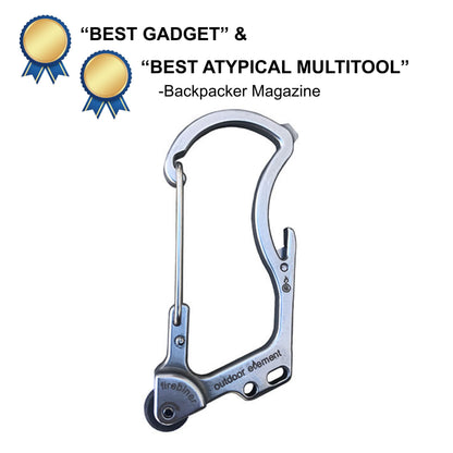 Outdoor Element Firebiner: Fire-starting Multitool Carabiner