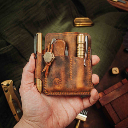 Pirate Goods EDC Pocket Organizer - First Mate | Leather Pocket Carrier