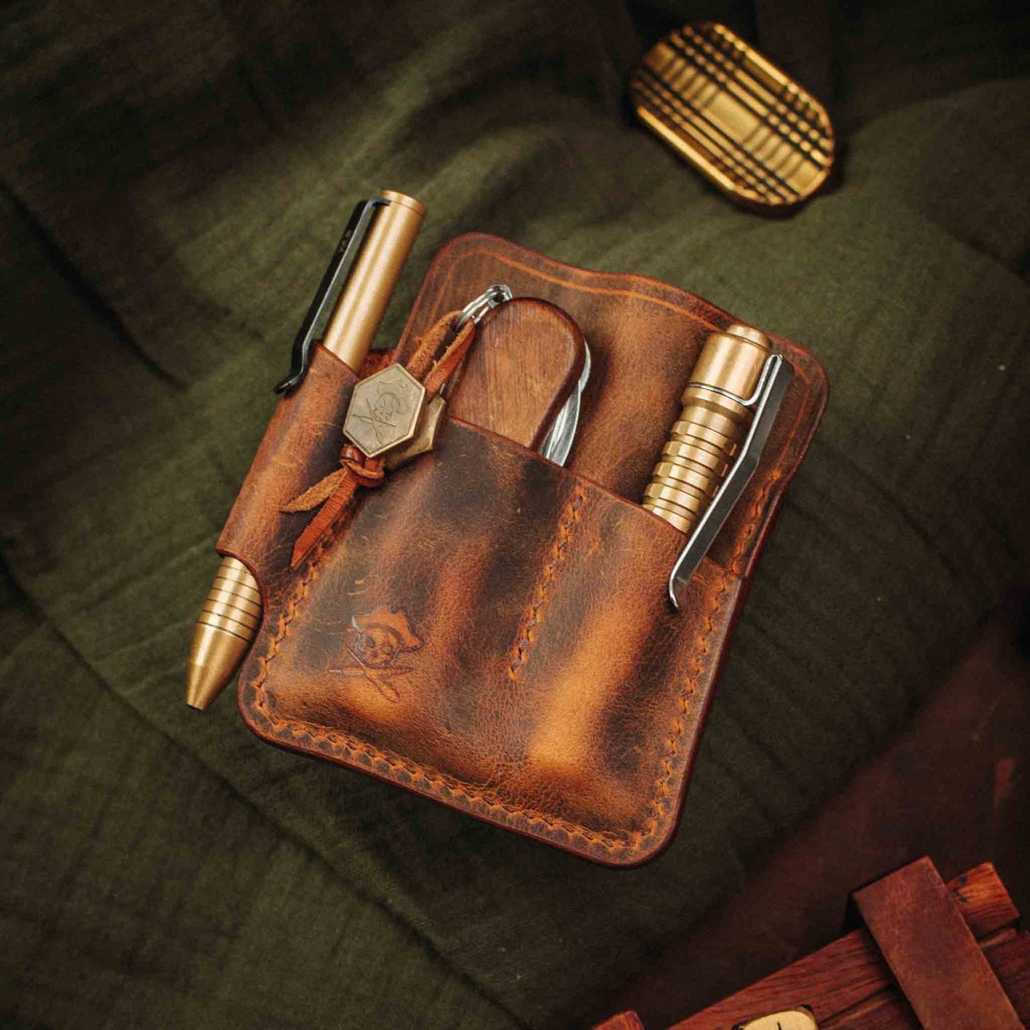 Pirate Goods EDC Pocket Organizer - First Mate | Leather Pocket Carrier